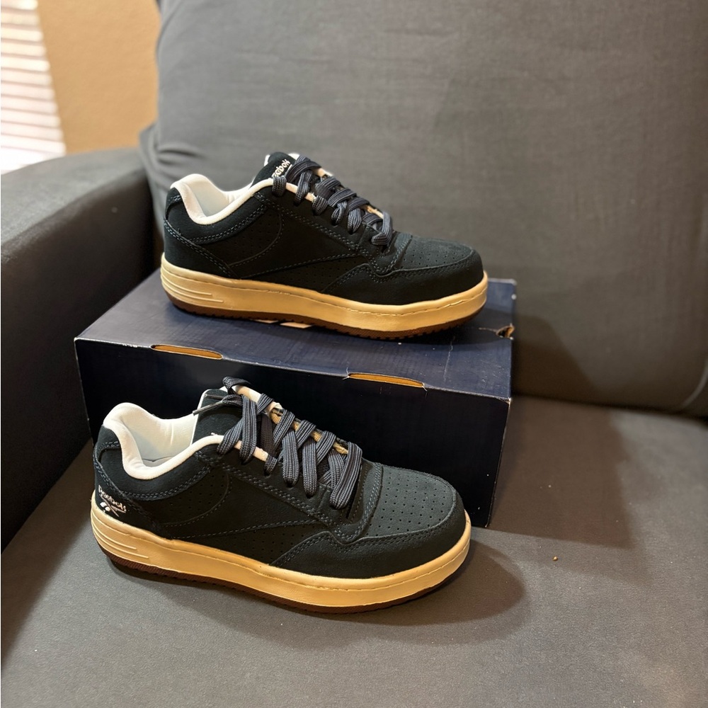 Reebok Blue Sneakers Suede Work Shoes